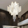 Post-Modern Extra Large Stainless Steel Long Tassel Chandelier for Large Living Room / Staircase / Villa / Duplexes