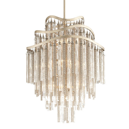 Huge Post-modern Hollow Glass Tube Tassel Chandelier for Living Room/Foyer/Villa/Stairs