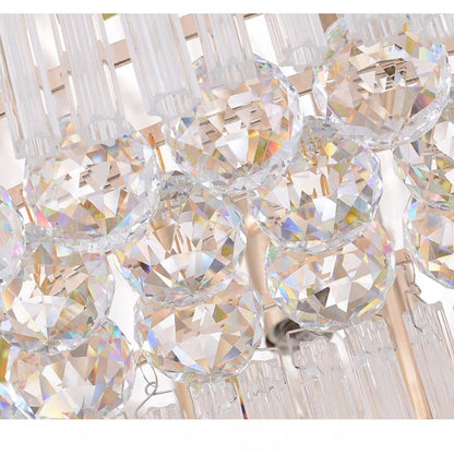 Extra Large Three Layers Round Luxury Flush Mounted Crystal Chandelier
