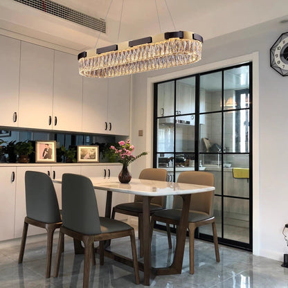 New Designer Recommended Modern Light Luxury Round/Oval Crystal Chandelier for Living Room/Dining Room