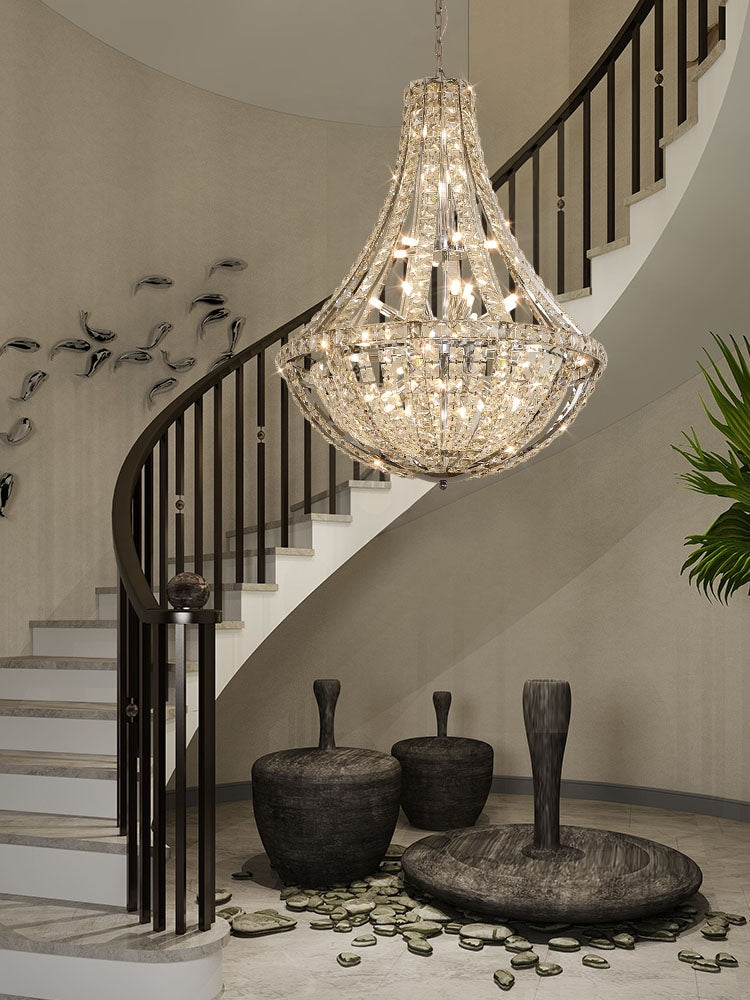 New Extra Large Luxury and Elegant Crystal Chandelier for Living Room/Staircase/Foyer/Villa/Duplex Hall