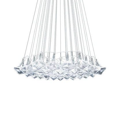 New Oversize Modern Minimalist Glass Art Chandelier for Living Room/Stairs/Foyer