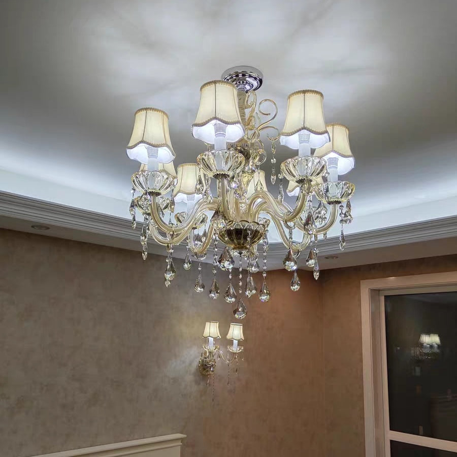 Extra Large Luxury Multi-Tiered Crystal Pendant Chandelier