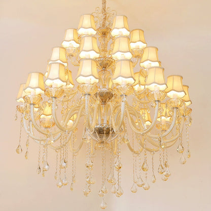 Extra Large Luxury Multi-Tiered Crystal Pendant Chandelier