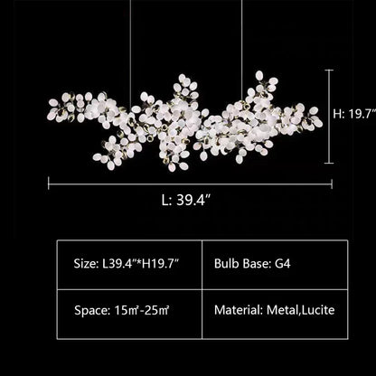 Contemporary Art Style Luxury White Grape Chandelier