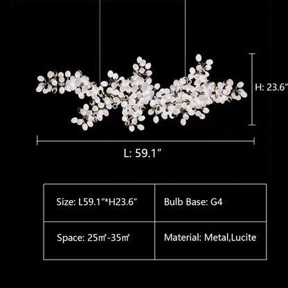 Contemporary Art Style Luxury White Grape Chandelier