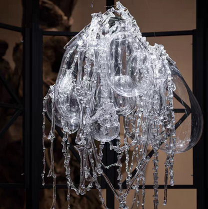 Designer Style Post-Modern Avant Glass Art Chandelier for Living Room/Stairs/High-Ceiling Room