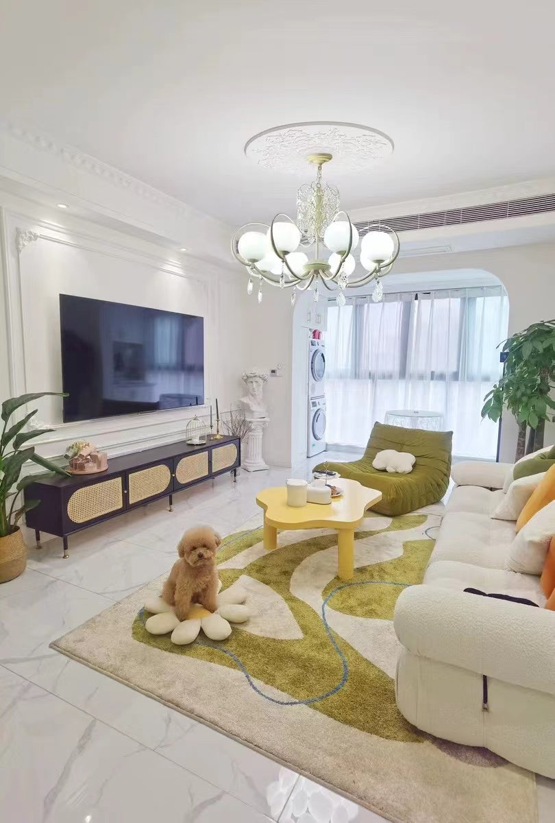 French Modern Minimalist Cream Style Dome Chandelier for Living Room/Bedroom