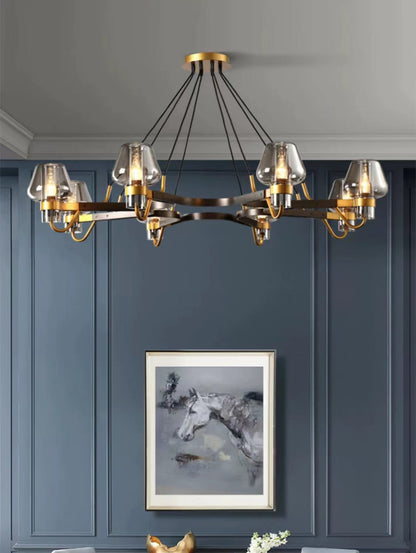 Brass,post-modern,industrial style, bulb, light luxury, 6 heads, glass, 8 heads,chandeliers, branch, pendants, ValleyLamps, living room. bedroom, dining room, light,