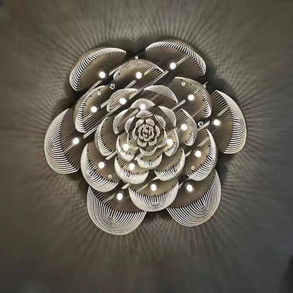 Post-Modern Art Flower Multi-tier Stainless Steel Pendant Chandelier for Living/Dining Room/Bedroom
