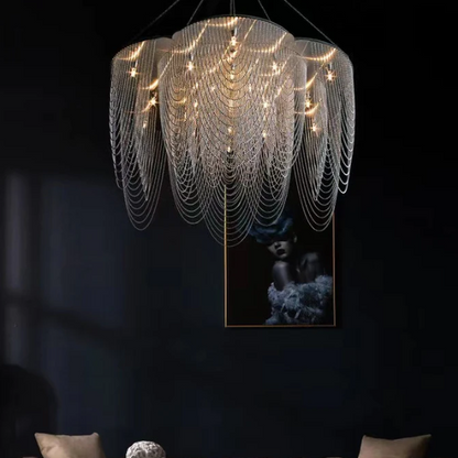 Post-Modern Art Flower Multi-tier Stainless Steel Pendant Chandelier for Living/Dining Room/Bedroom