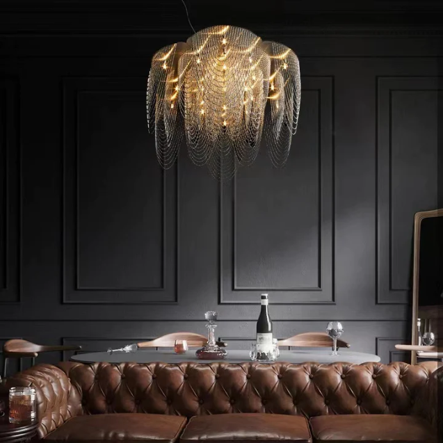 Post-Modern Art Flower Multi-tier Stainless Steel Pendant Chandelier for Living/Dining Room/Bedroom