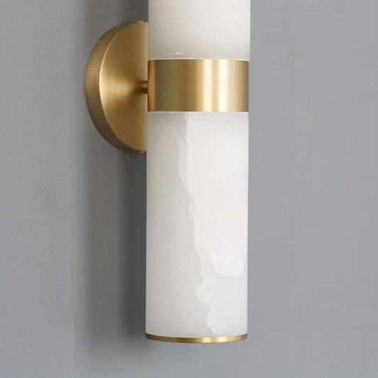 Denise Althea Modern Sutton Linear Alabaster Wall Sconce, Wall Lamp For Living Room, Bathroom