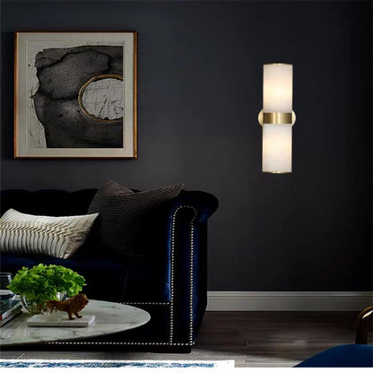 Denise Althea Modern Sutton Linear Alabaster Wall Sconce, Wall Lamp For Living Room, Bathroom