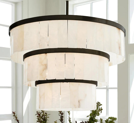 Alabaster 3 Tier Chandelier