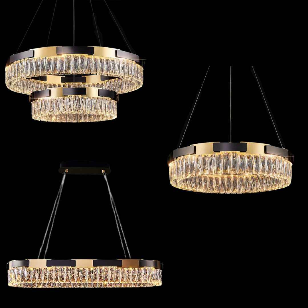 New Designer Recommended Modern Light Luxury Round/Oval Crystal Chandelier for Living Room/Dining Room