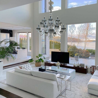 Elegant Crystal Chandelier in Italian Style for Bedroom and Living Room
