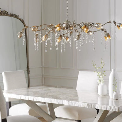 Gothic Viticcio Rectangular Chandelier 52" - Silver