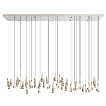 Soltaire Glass Linear Chandelier 87"
