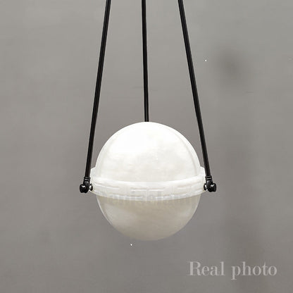 Alabaster Globe Pendant Light