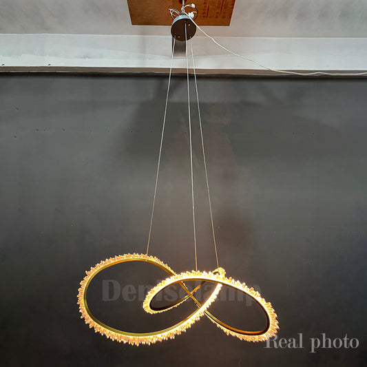 Denise Rose Rock Crystal Ring Chandelier Modern Chandelier Kitchen