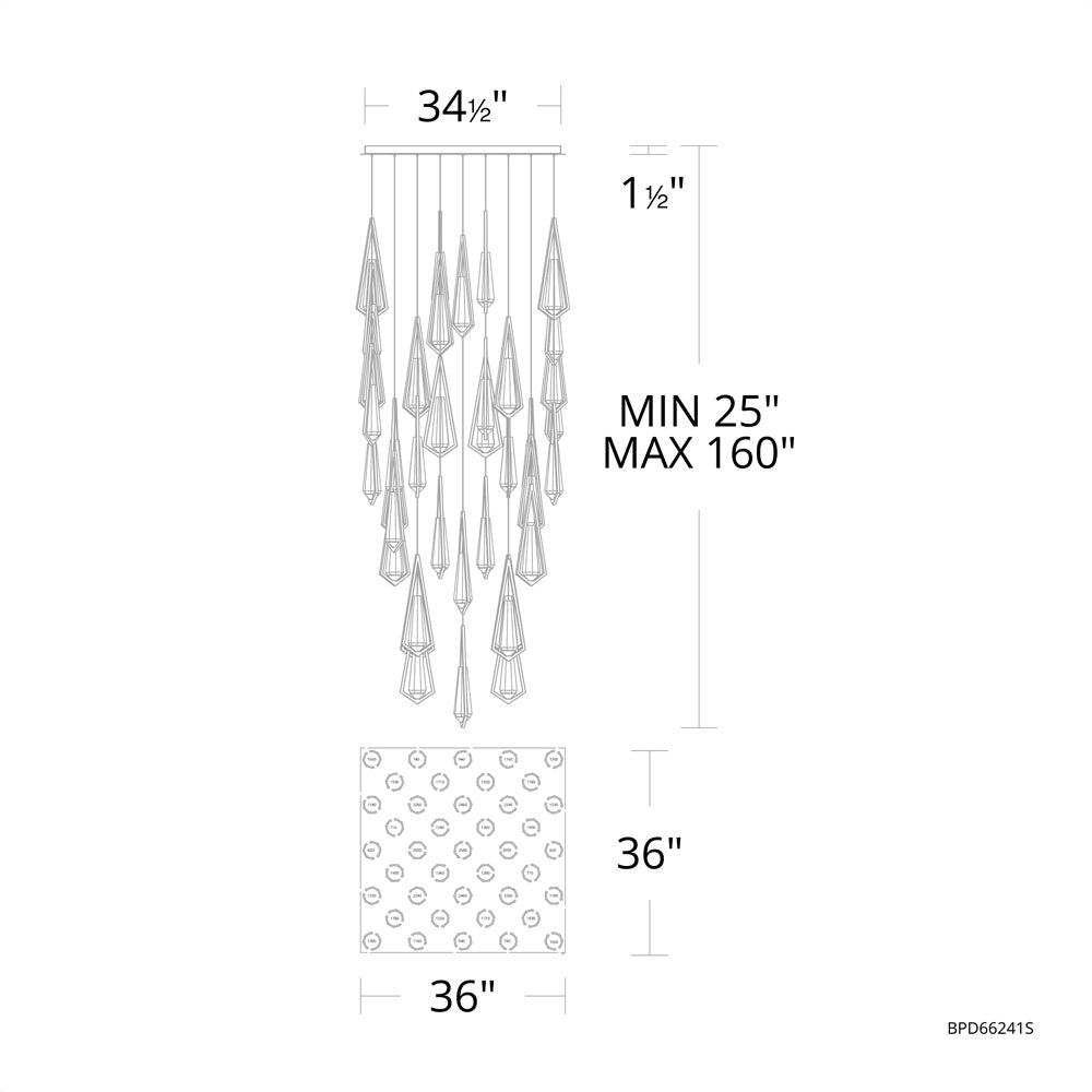 Devotee Linear Chandelier 40 Light