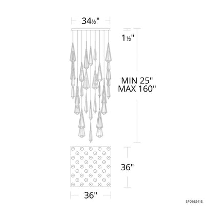 Devotee Linear Chandelier 40 Light