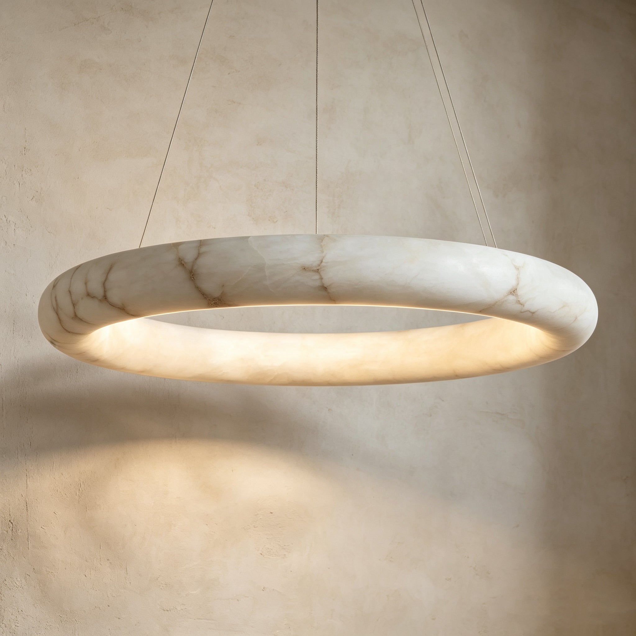Halima Halo Alabaster Chandelier