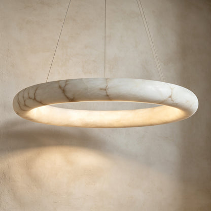 Halima Halo Alabaster Chandelier
