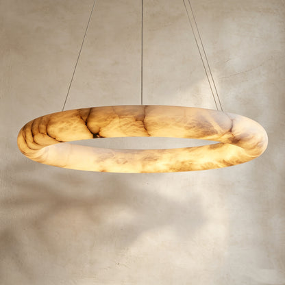 Halima Halo Alabaster Chandelier