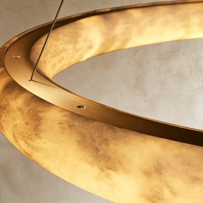 Halima Halo Alabaster Chandelier
