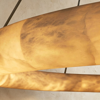 Halima Halo Alabaster Chandelier