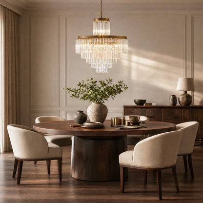Elegant Leyland 22-Light Crystal Chandelier with Bronze Finish