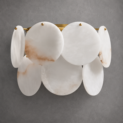 Living Room Wall Sconce | French Art Deco Spanish Alabaster | Solara
