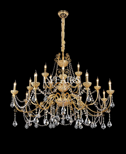 Baroque Revival Crystal Chandelier with Jewelry-Level Craft and Crystals