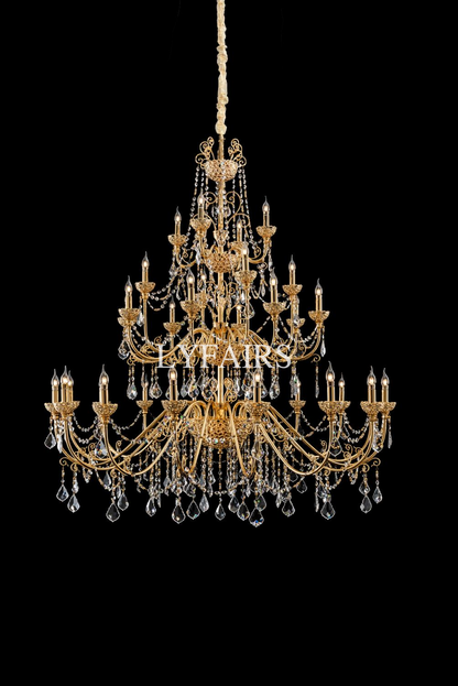 Baroque Revival Crystal Chandelier with Jewelry-Level Craft and Crystals