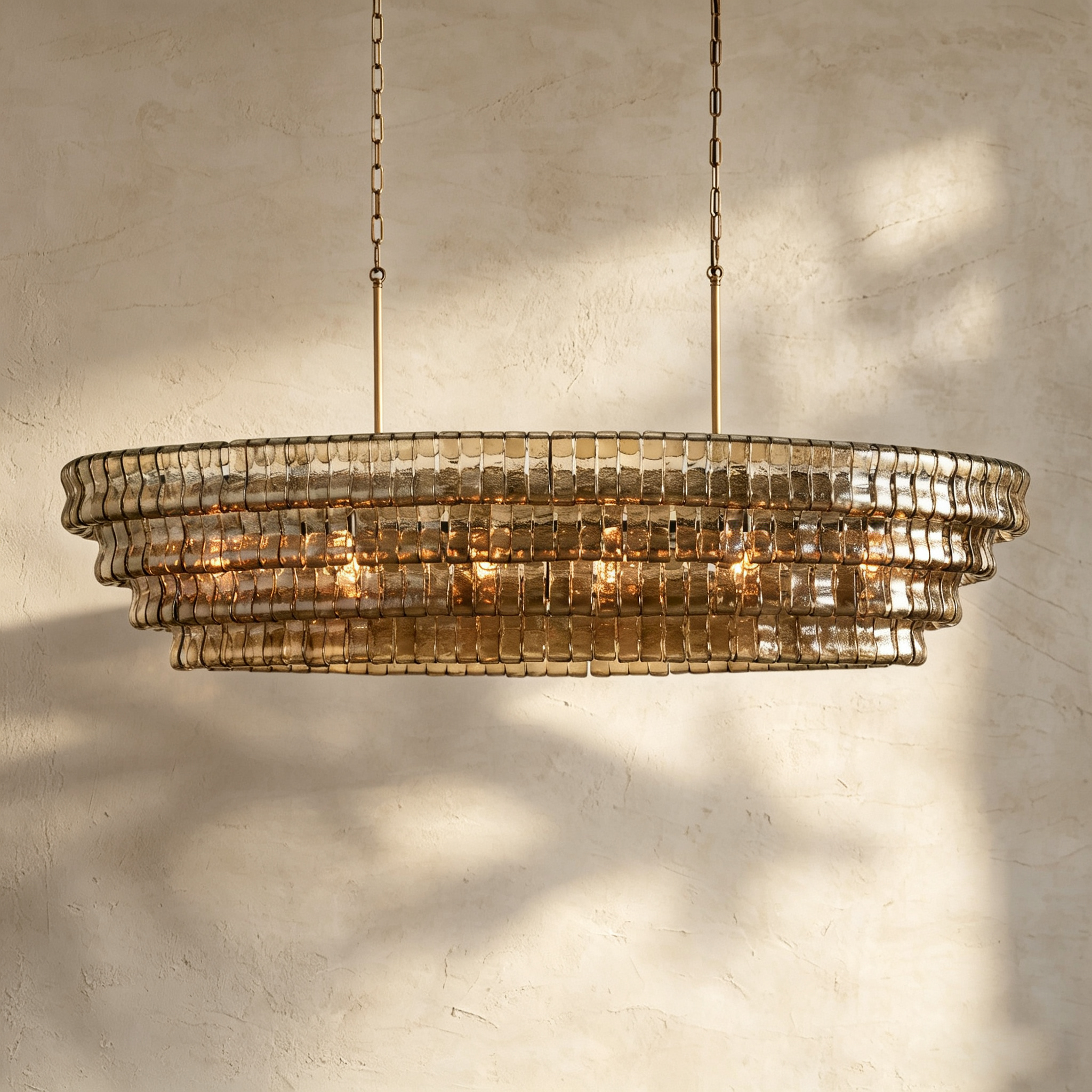Glacien Oval Chandelier 54"W/65"W