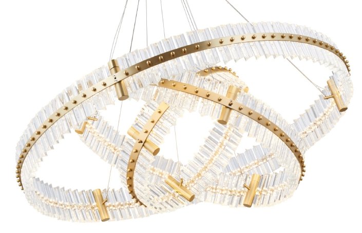 Denise Aquinox 3-Tier Round Crystal Ring LED Chandelier