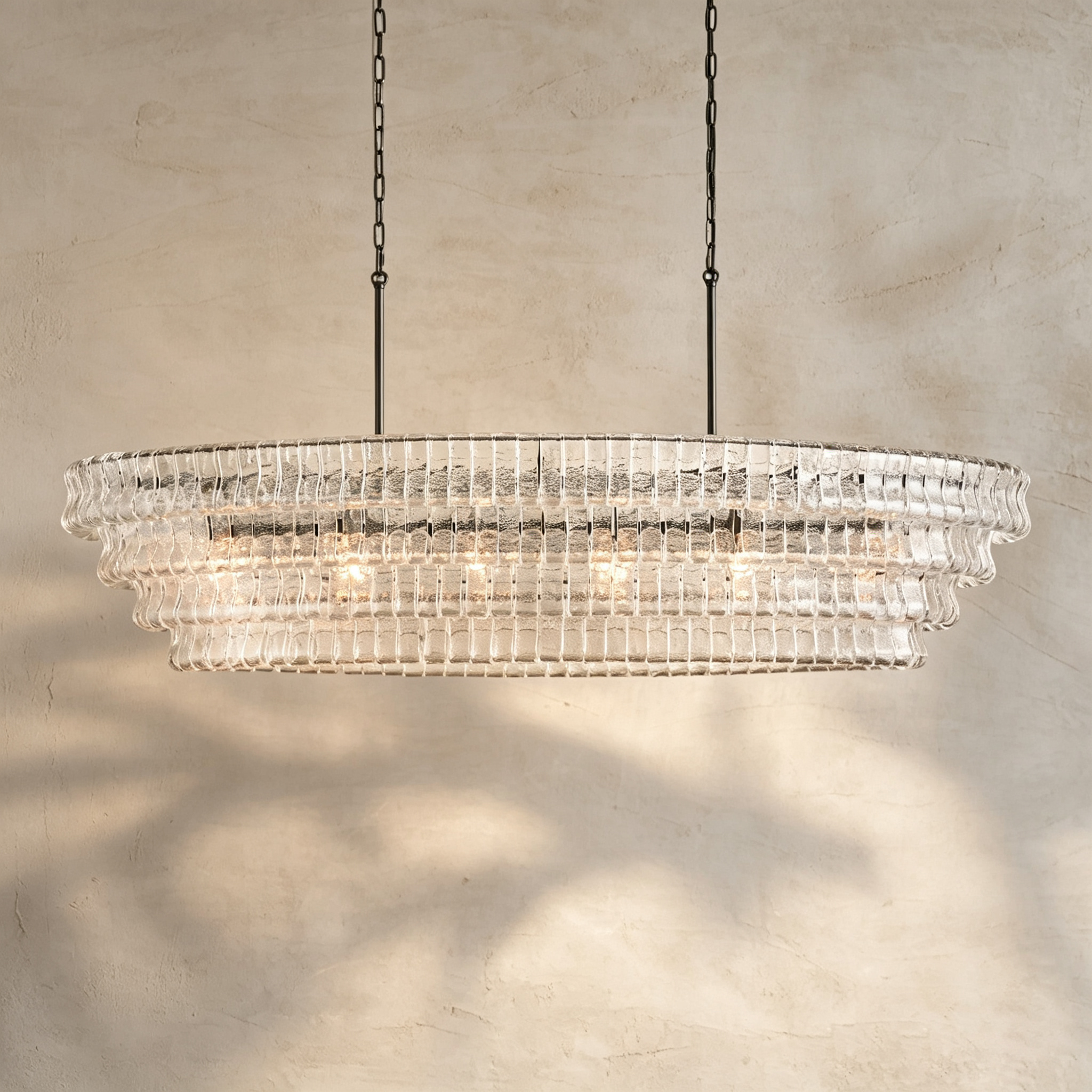 Glacien Oval Chandelier 54"W/65"W