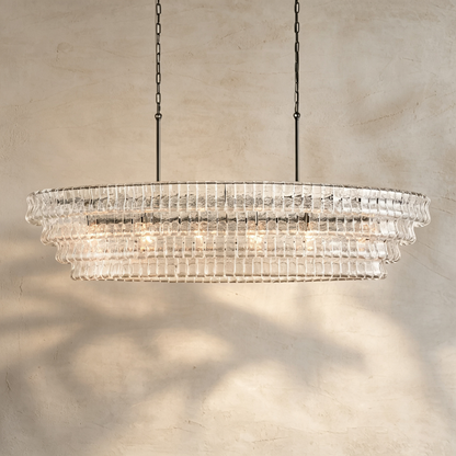 Glacien Oval Chandelier 54"W/65"W