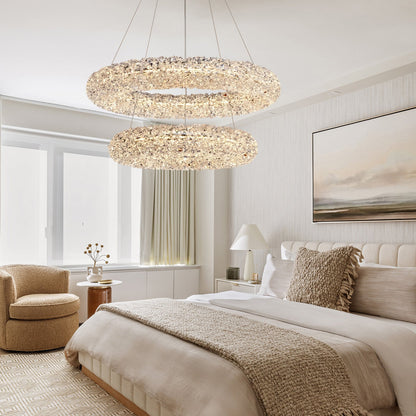 Elmia Halo Crystal Chandelier 31.5"