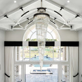 Spiral Crystal Chandelier For Foyer/ Staircase