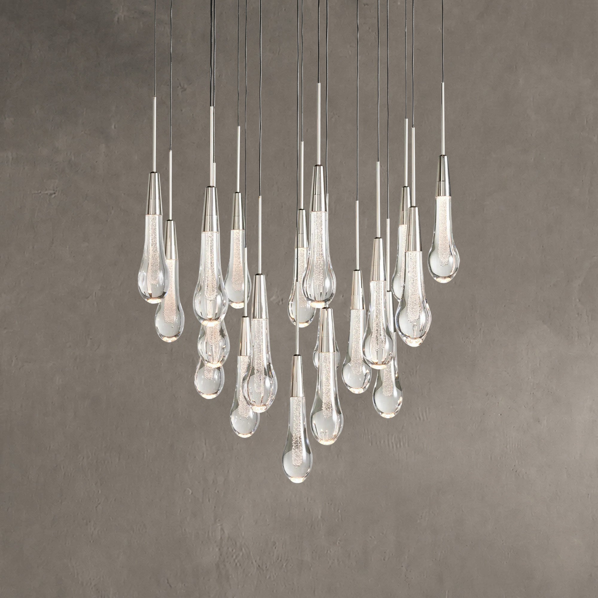 Soltaire Round Chandelier 17" 24" 36“ 58“