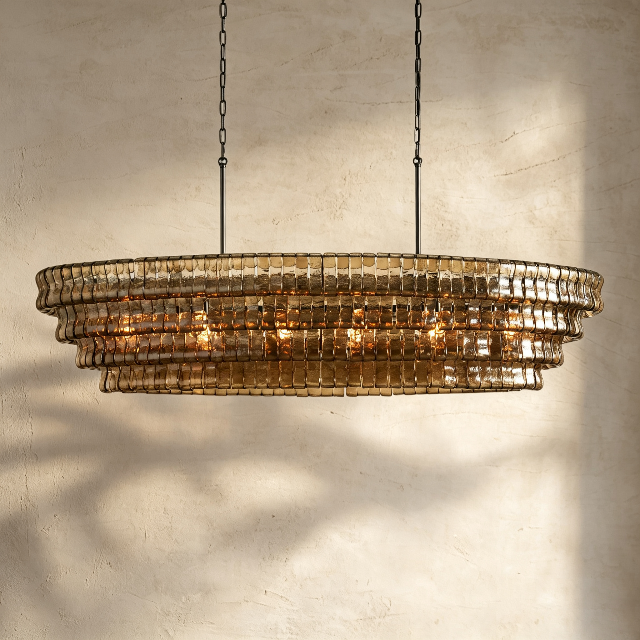 Glacien Oval Chandelier 54"W/65"W