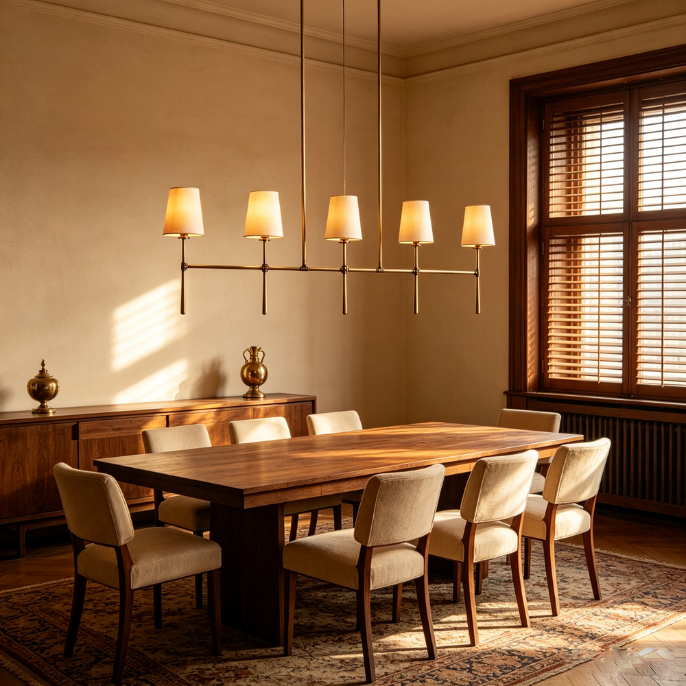 Rhodes Linear Chandelier 5 Light / 6 Light