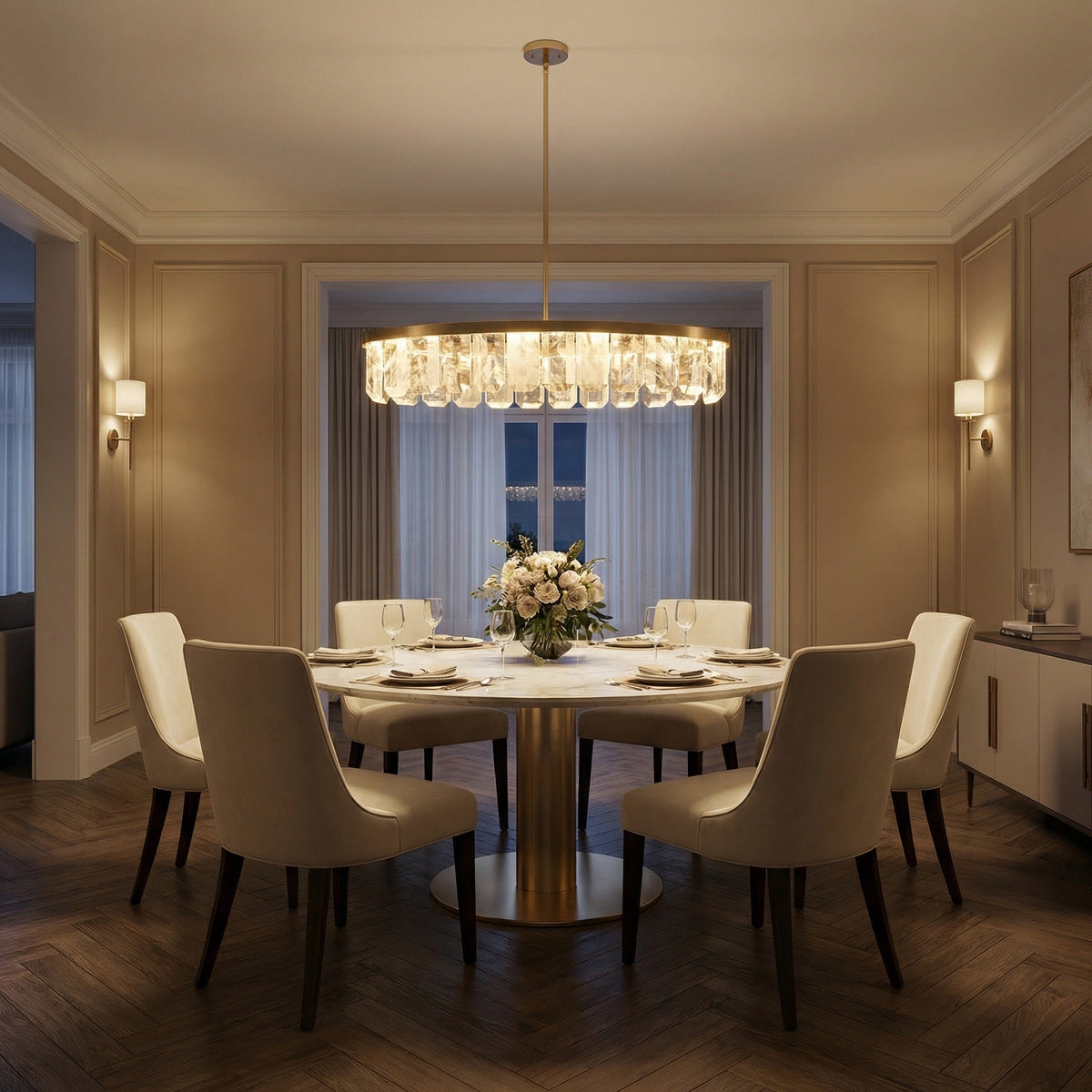 Fenis Linear Crystal Chandelier
