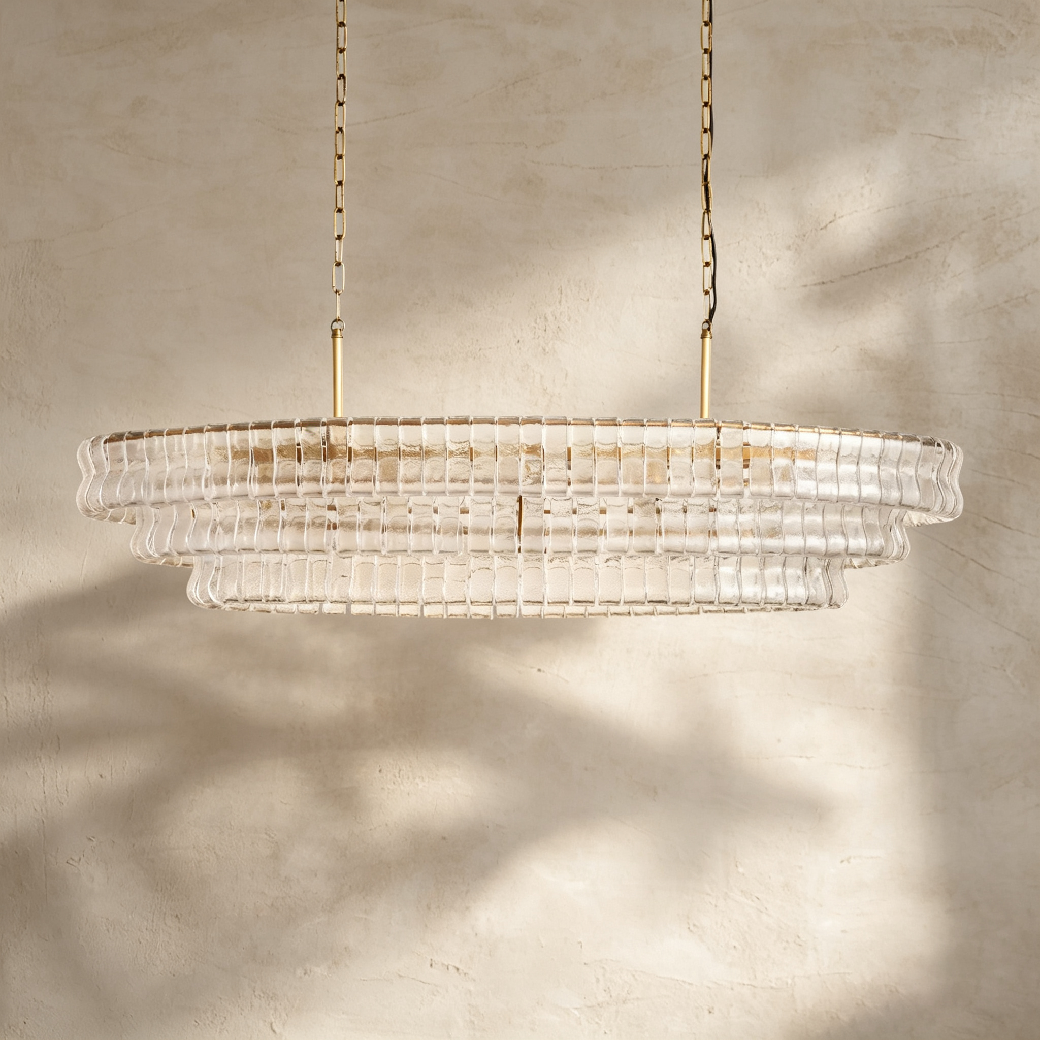 Glacien Oval Chandelier 54"W/65"W
