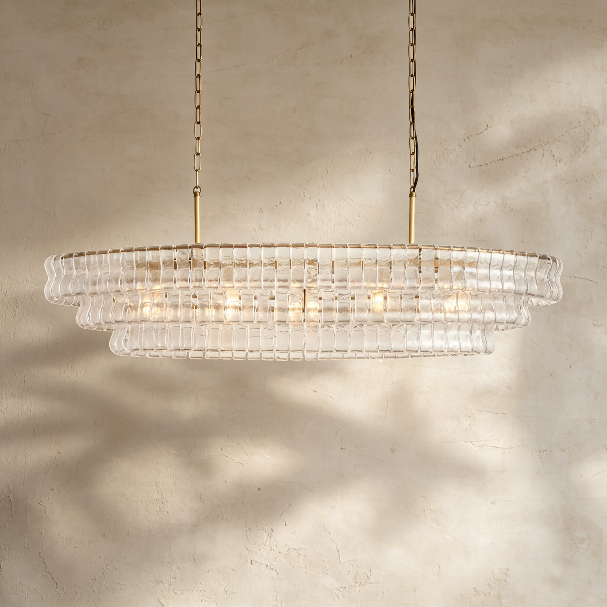 Glacien Oval Chandelier 54"W/65"W
