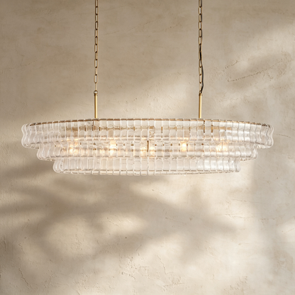 Glacien Oval Chandelier 54"W/65"W