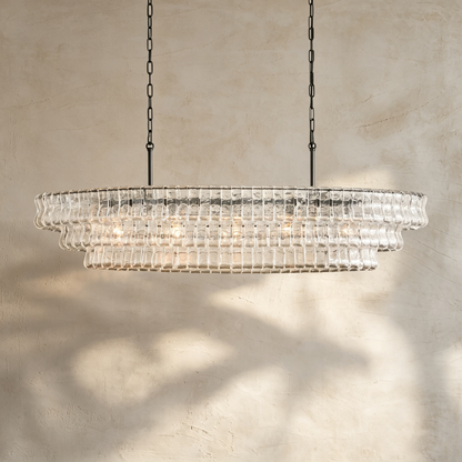 Glacien Oval Chandelier 54"W/65"W
